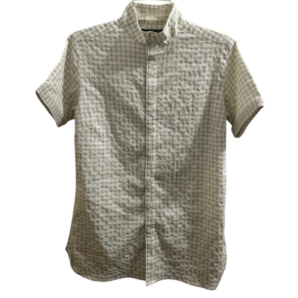 Ariat Women’s Buttondown Green Cream Plaid Shirt Western Horse Riding Top 36 M !